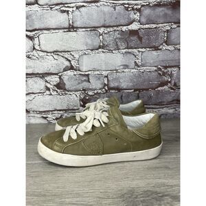 Philippe Model Paris Olive Green Leather Casual Sneakers Junior Sz 31EU/13.5M US
